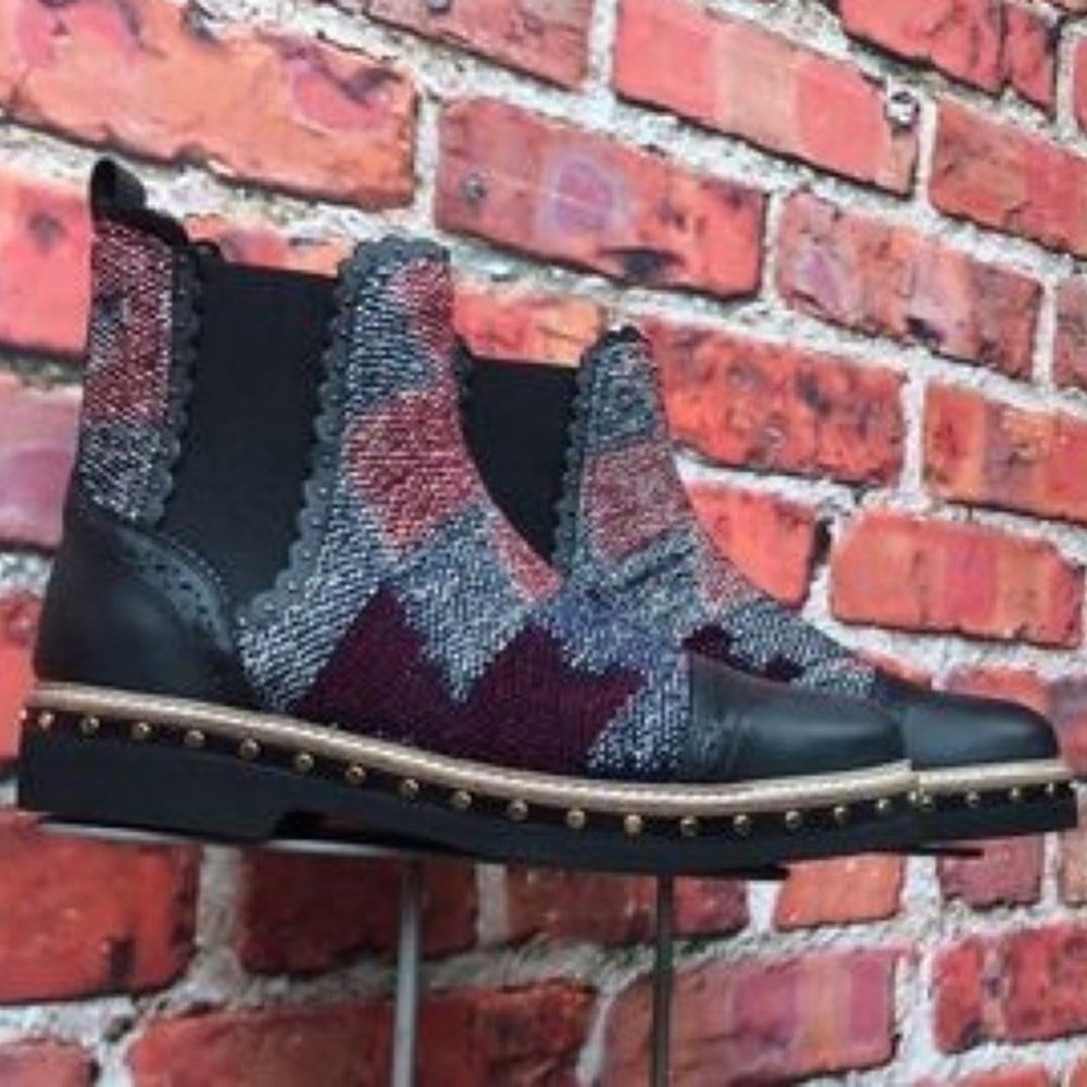 NEW Free People Textile Atlas Chelsea Boots 6.5 - Picture 3 of 10